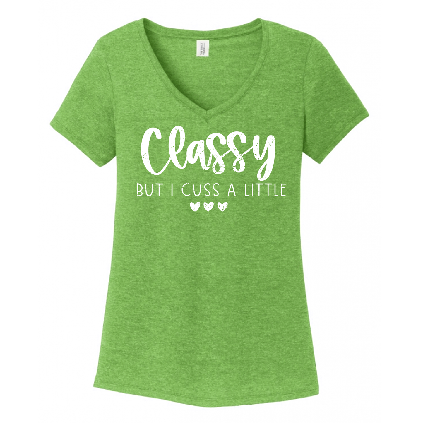 Classy But I Cuss A Little Women's V-Neck (Ladies Fit)