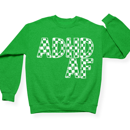 ADHD AF Crewneck (Official Lyndseydotw Merch)
