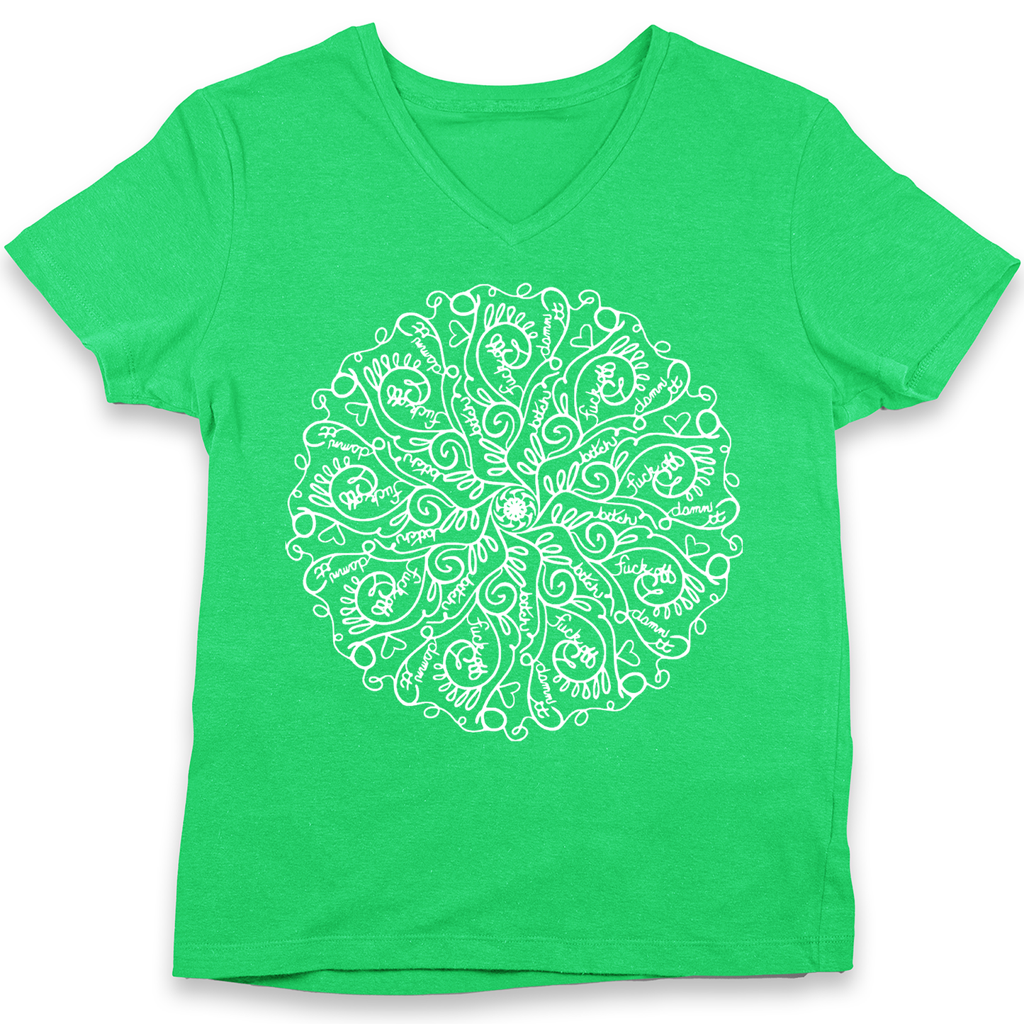 Curse Word Mandala Women's V-Neck (Ladies Fit)