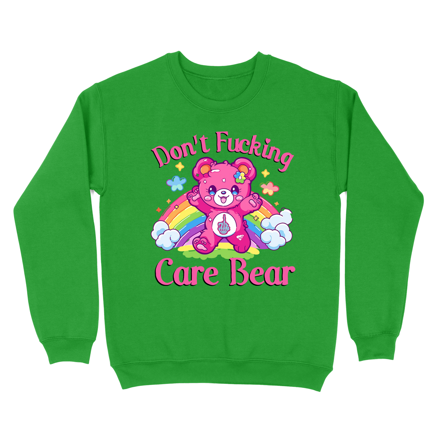 Don't Fucking Care Bear Crewneck