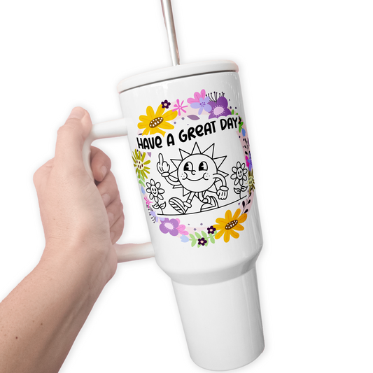 Have A Great Day Middle Finger 40 Oz Tumbler