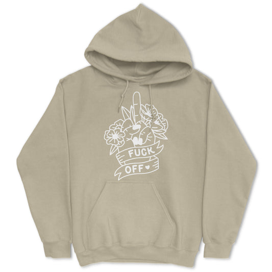 Fuck Off Floral Middle Finger Hoodie