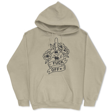 Fuck Off Floral Middle Finger Hoodie