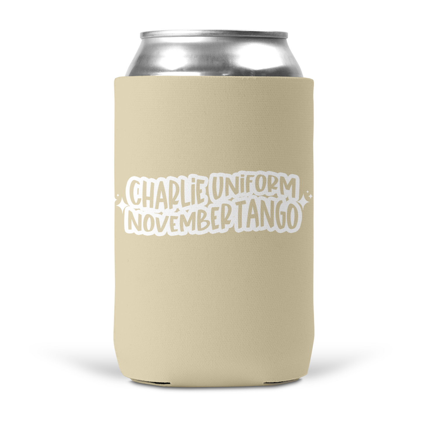 Charlie Uniform November Tango Koozie
