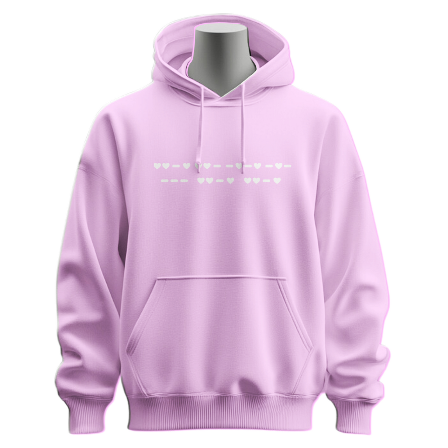 Fuck Off Morse Code Heart Hoodie