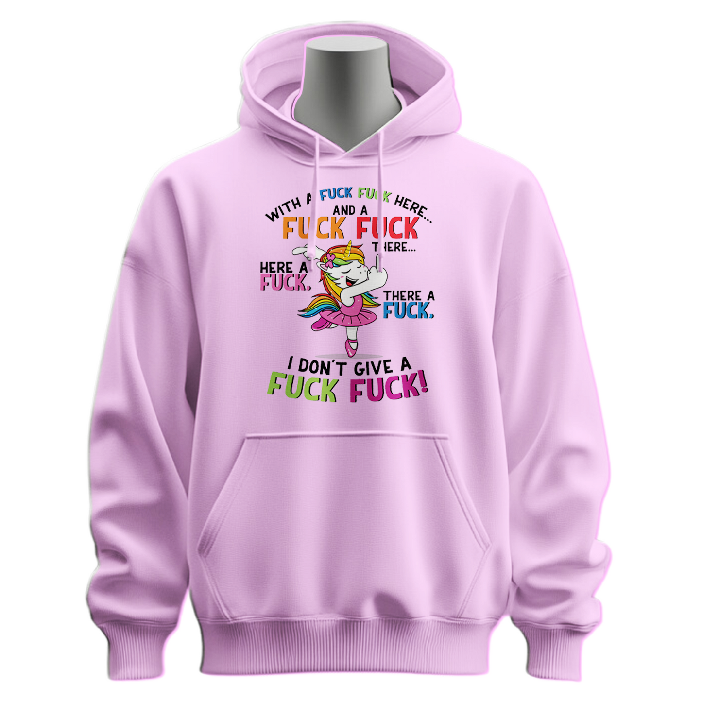 Fuck Fuck Here Unicorn Hoodie