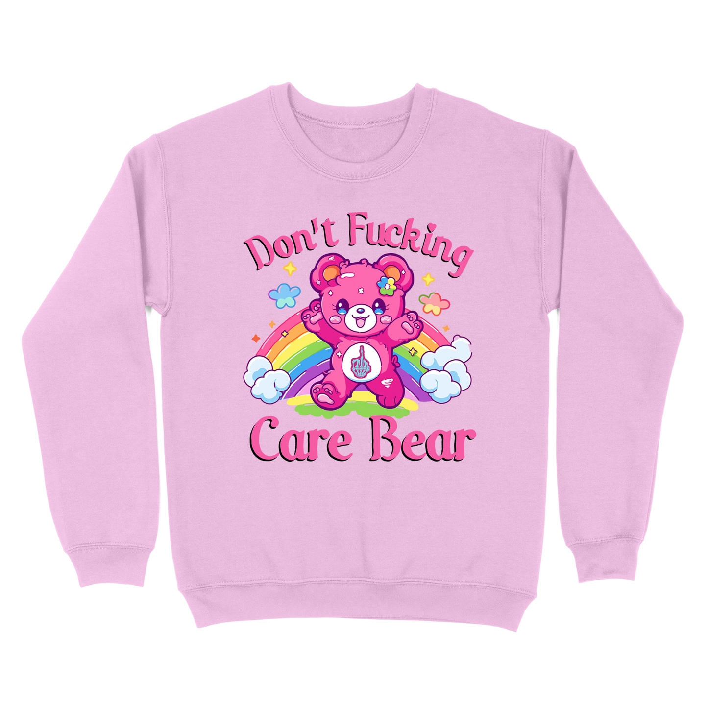 Don't Fucking Care Bear Crewneck