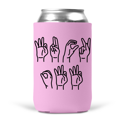 Fuck Off Sign Language Koozie