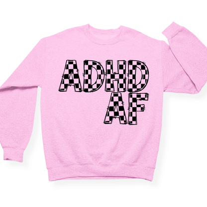 ADHD AF Crewneck (Official Lyndseydotw Merch)