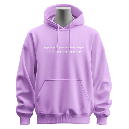 Fuck Off Morse Code Heart Hoodie