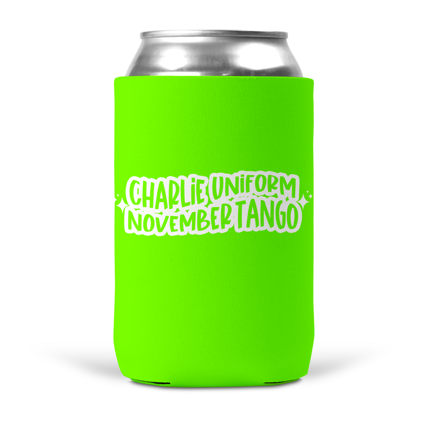 Charlie Uniform November Tango Koozie