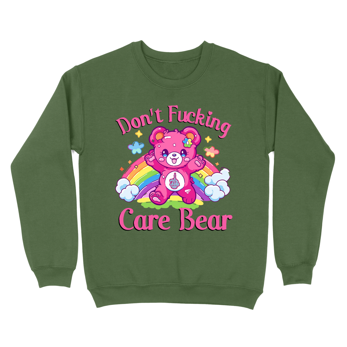 Don't Fucking Care Bear Crewneck