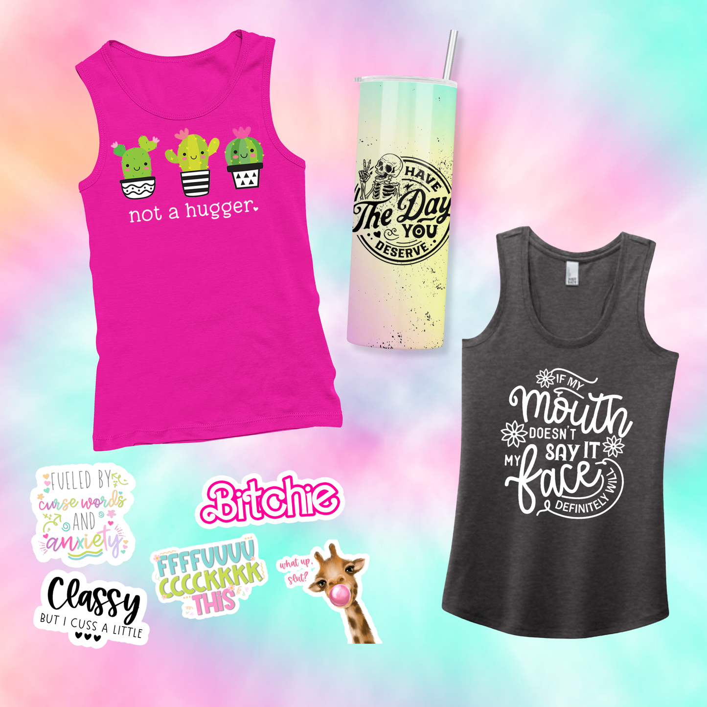 Mystery Bitch Box - 2 Shirts + 1 Tumbler + 5 Stickers