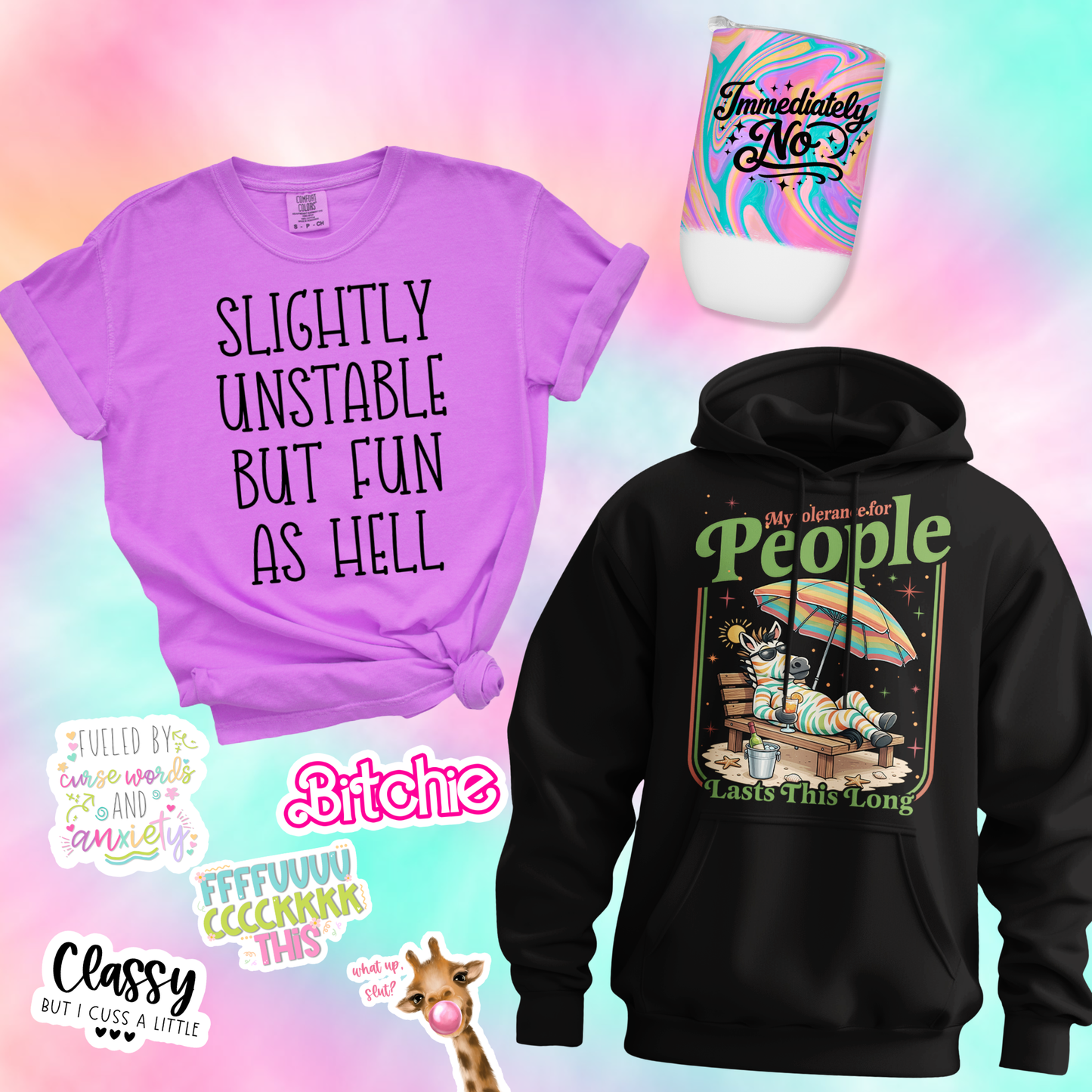 Mystery Bitch Box - 2 Shirts + 1 Tumbler + 5 Stickers