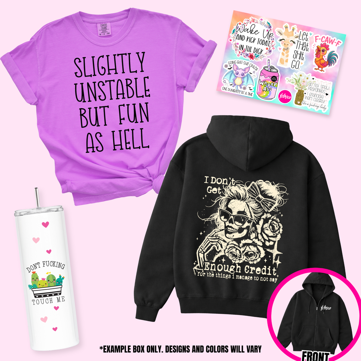 Mystery Bitch Box - 2 Shirts + 1 Tumbler + 5 Stickers