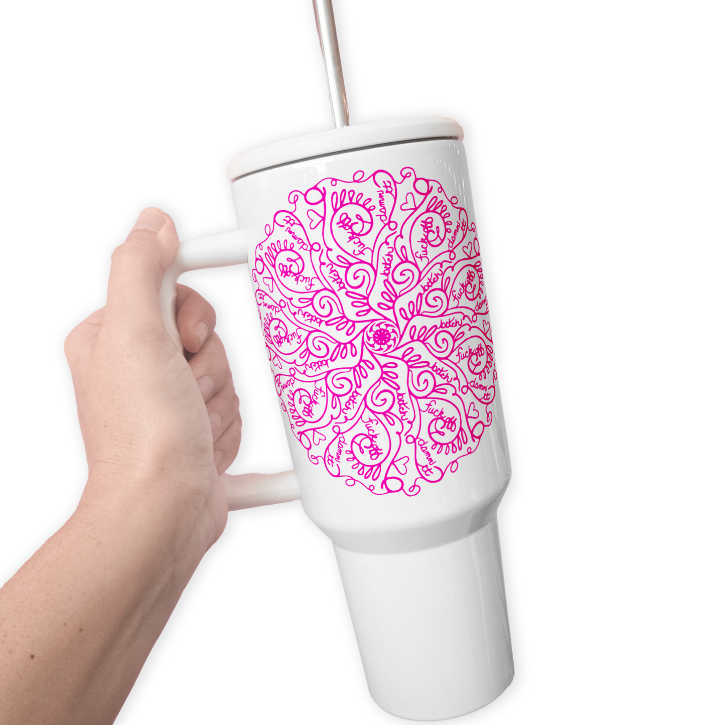 Sweary Mandala 40 Oz Tumbler