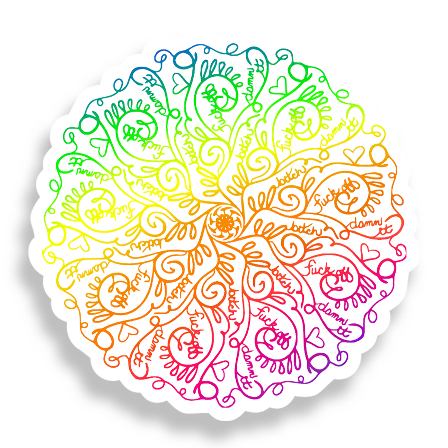 Sweary Mandala Sticker