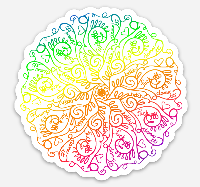 Sweary Mandala Sticker