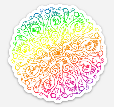 Sweary Mandala Sticker