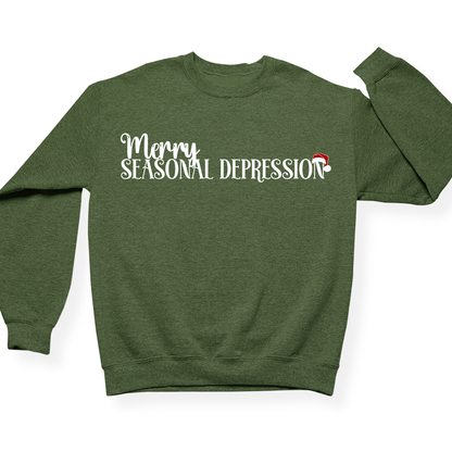 Merry Seasonal Depression Crewneck (Official Lyndseydotw Merch)