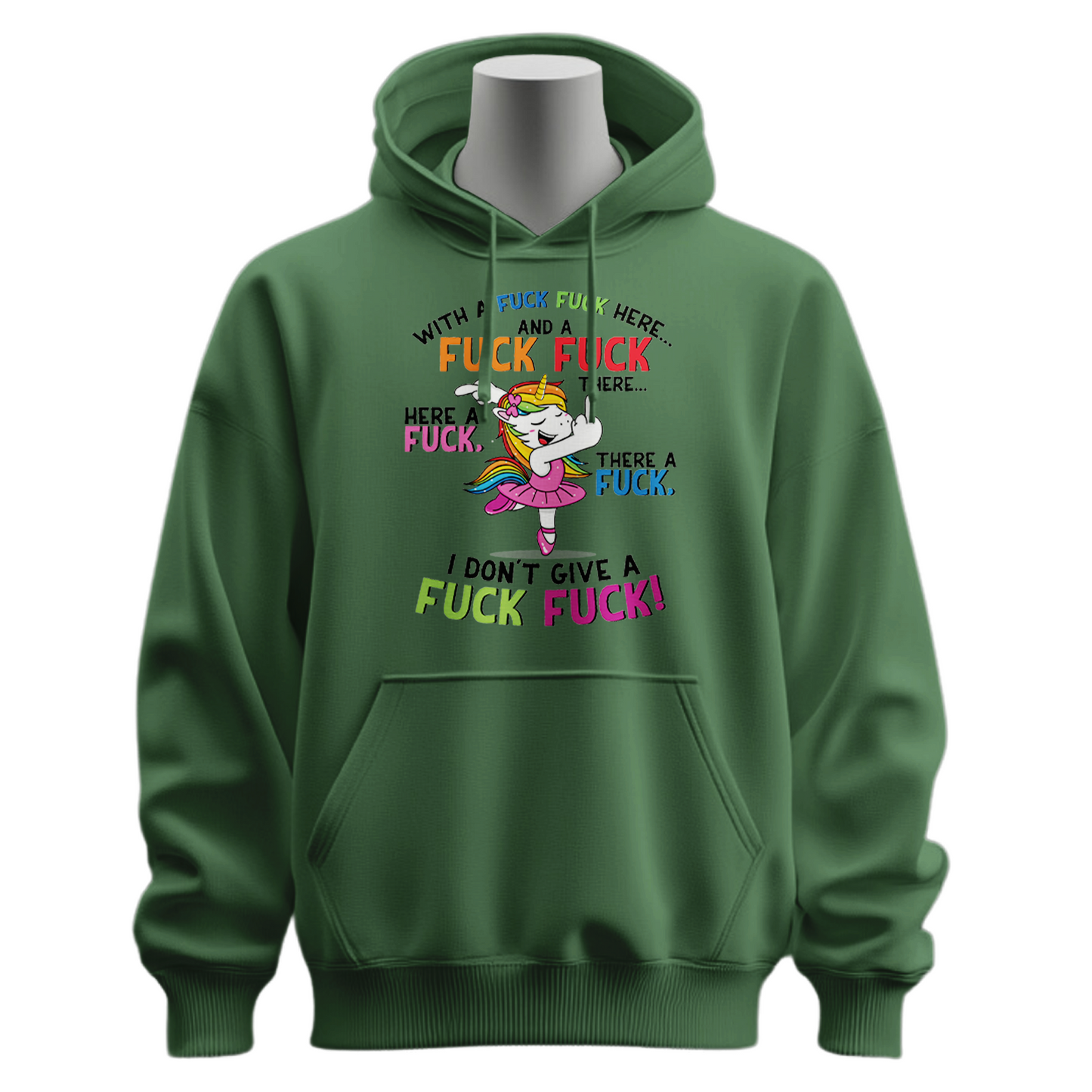 Fuck Fuck Here Unicorn Hoodie