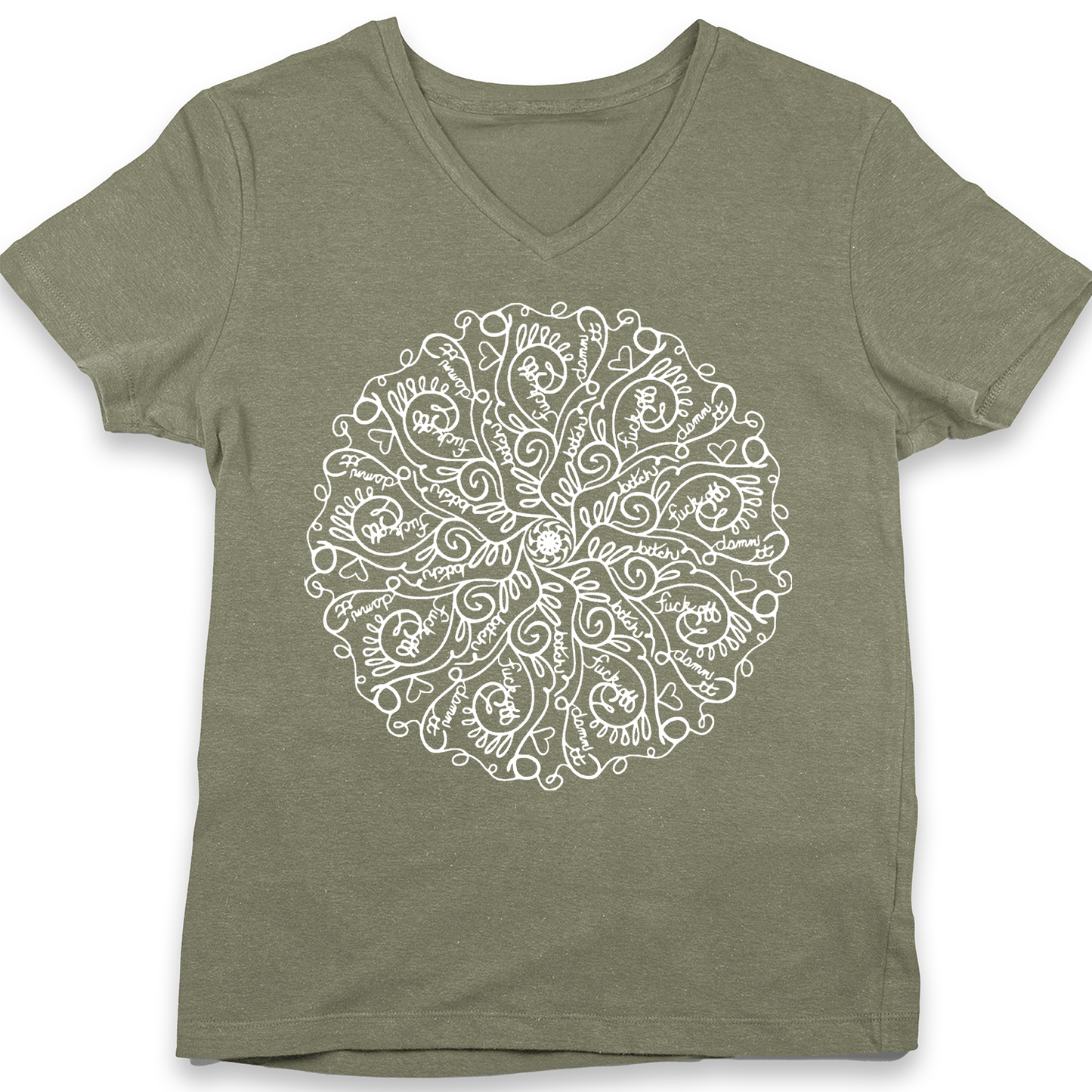 Curse Word Mandala Women's V-Neck (Ladies Fit)