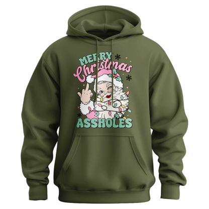 Merry Christmas Assholes Hoodie