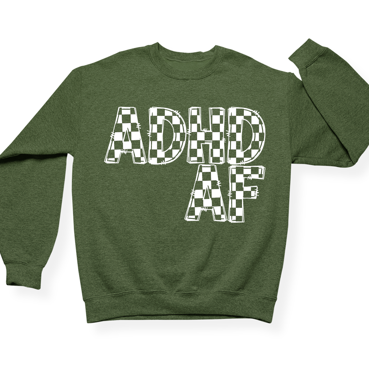 ADHD AF Crewneck (Official Lyndseydotw Merch)