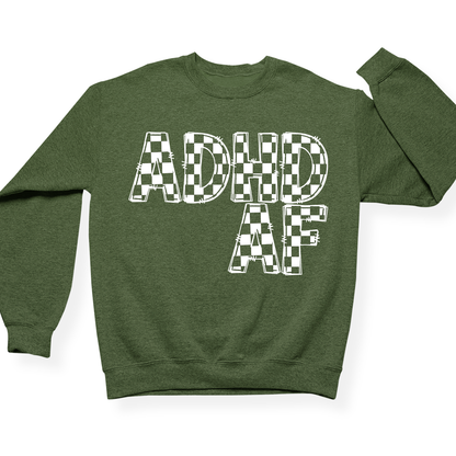 ADHD AF Crewneck (Official Lyndseydotw Merch)