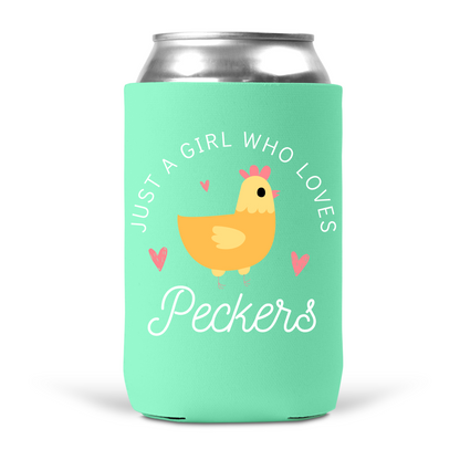 Just A Girl Who Love Peckers Koozie