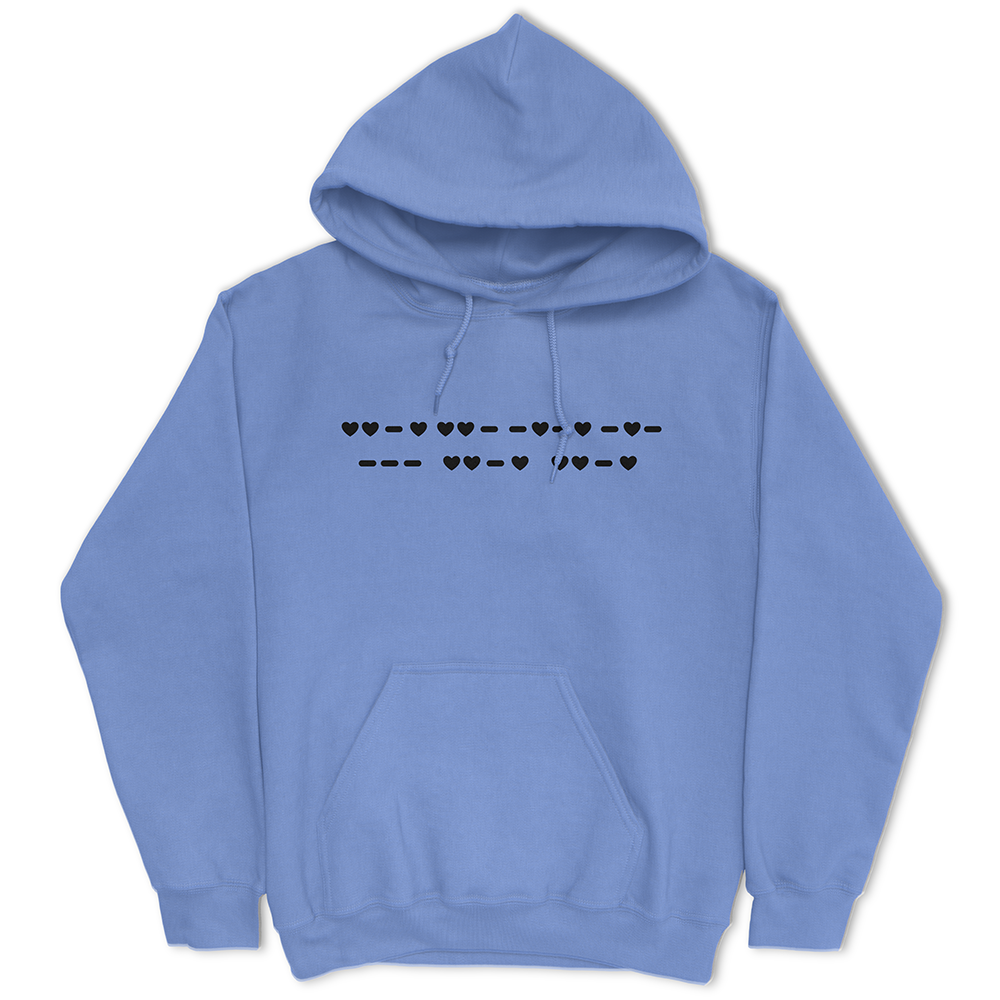 Fuck Off Morse Code Heart Hoodie