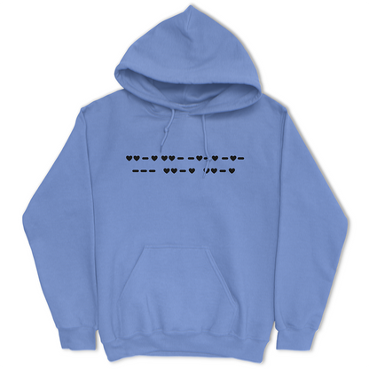 Fuck Off Morse Code Heart Hoodie