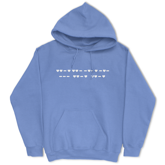 Fuck Off Morse Code Heart Hoodie