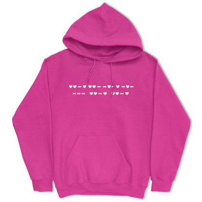 Fuck Off Morse Code Heart Hoodie