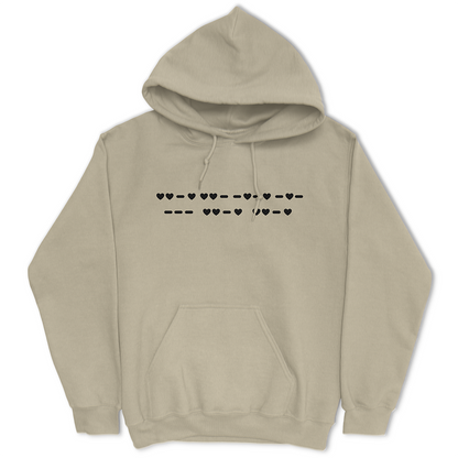 Fuck Off Morse Code Heart Hoodie