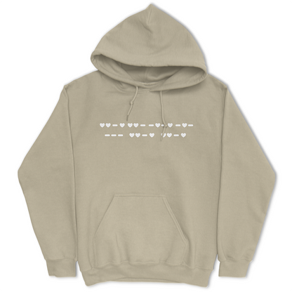 Fuck Off Morse Code Heart Hoodie