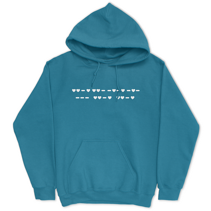 Fuck Off Morse Code Heart Hoodie