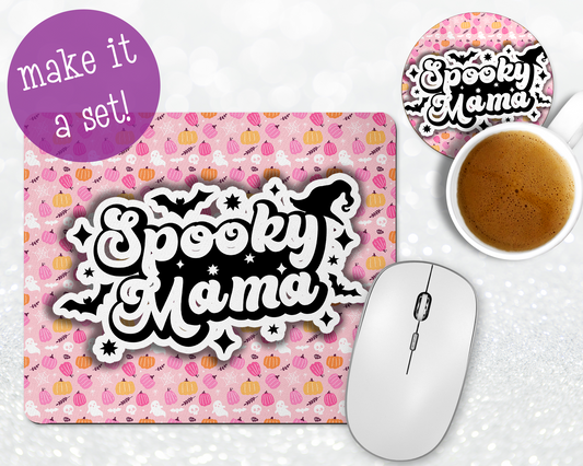 Spooky Mama Mousepad & Coaster Set