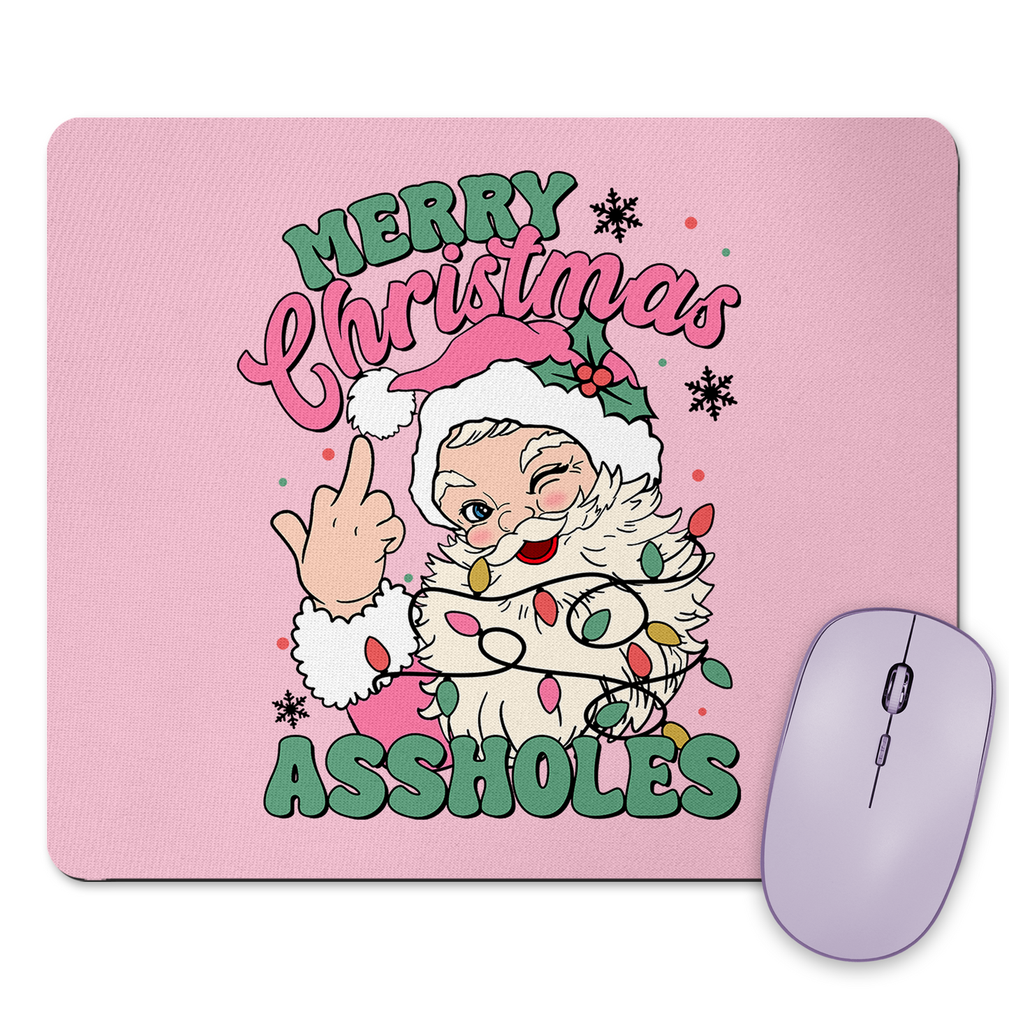 Merry Christmas Assholes Mousepad & Coaster Set