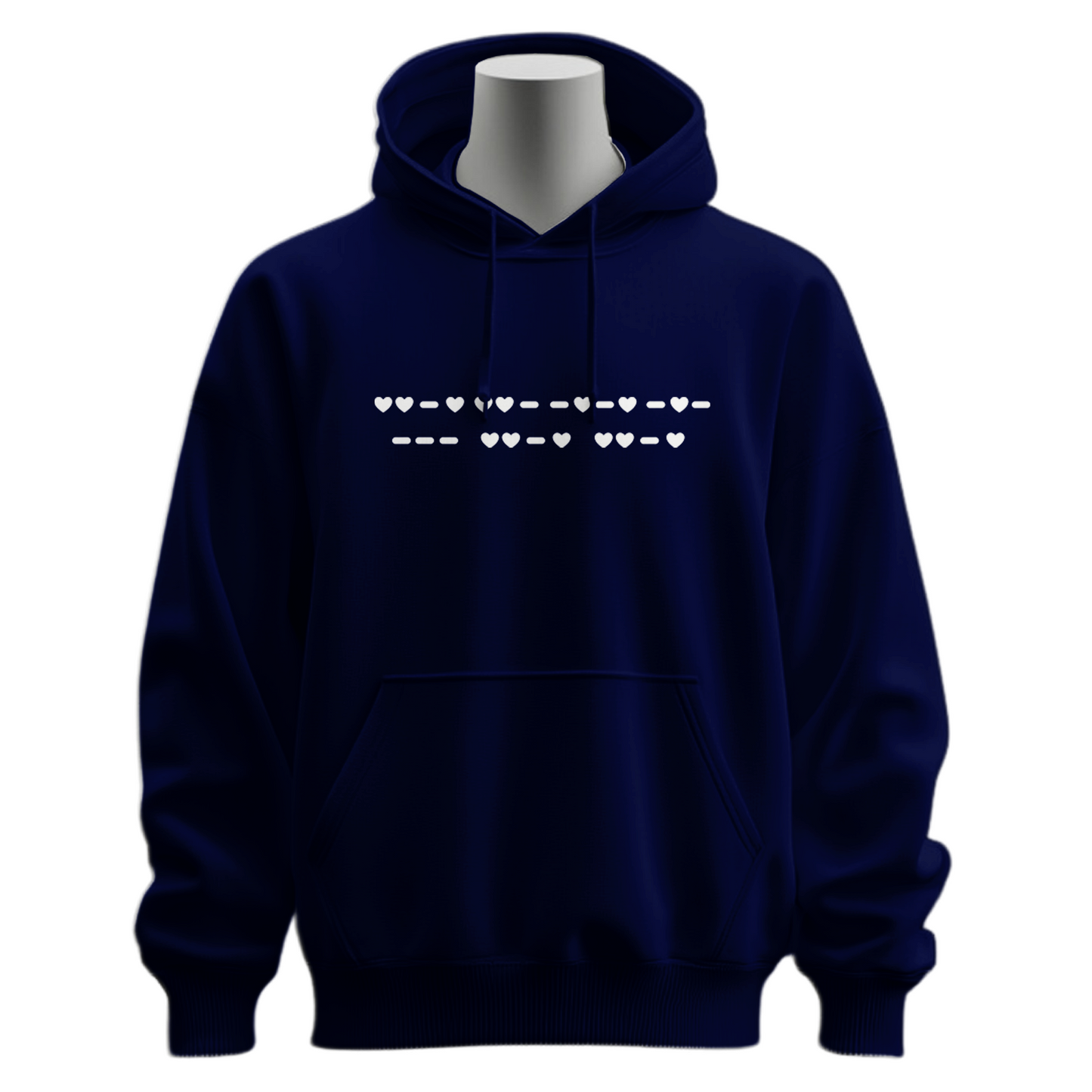 Fuck Off Morse Code Heart Hoodie