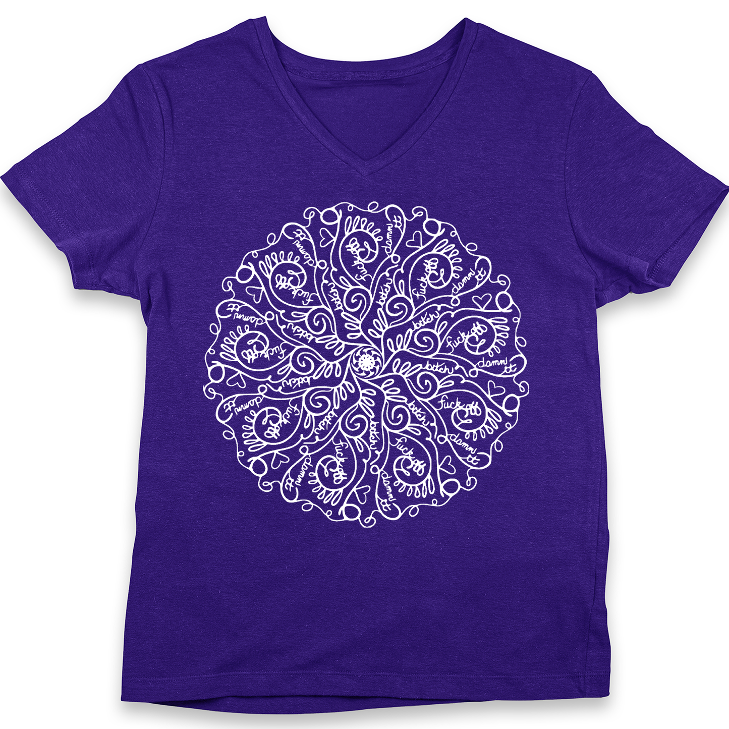 Curse Word Mandala Women's V-Neck (Ladies Fit)