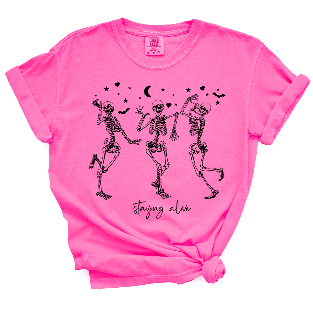 Staying Alive Skeleton TShirt