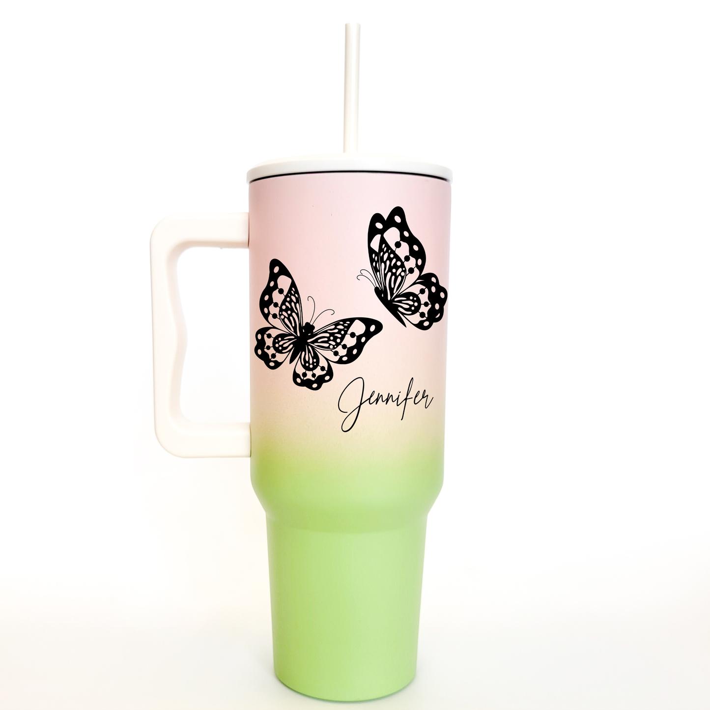 Personalized Butterfly Ombre 40 Oz Tumbler