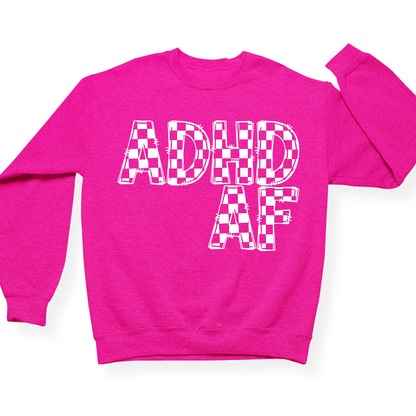 ADHD AF Crewneck (Official Lyndseydotw Merch)