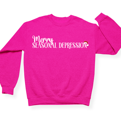 Merry Seasonal Depression Crewneck (Official Lyndseydotw Merch)