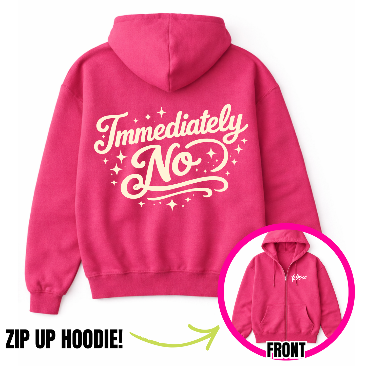Immediately No Zip-Up Hoodie