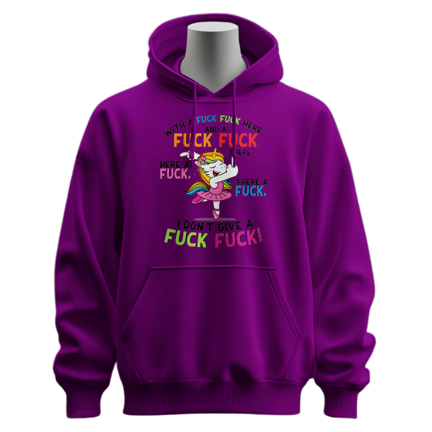 Fuck Fuck Here Unicorn Hoodie