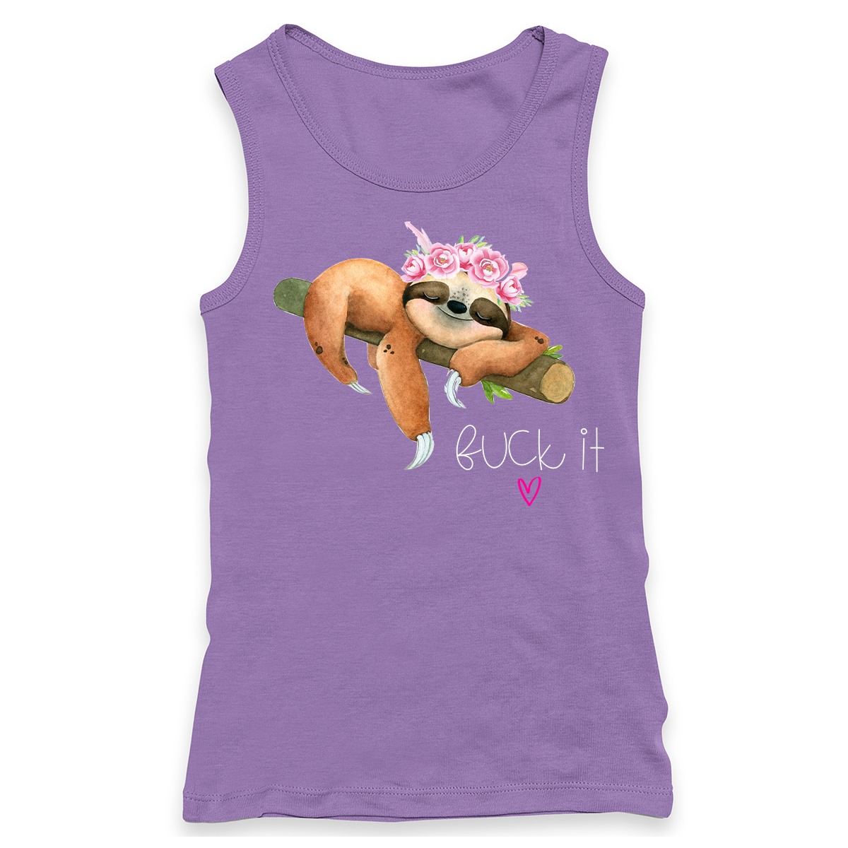 Fuck It Sloth Racerback Tank