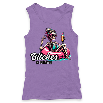 Bitches Be Floating Racerback Tank
