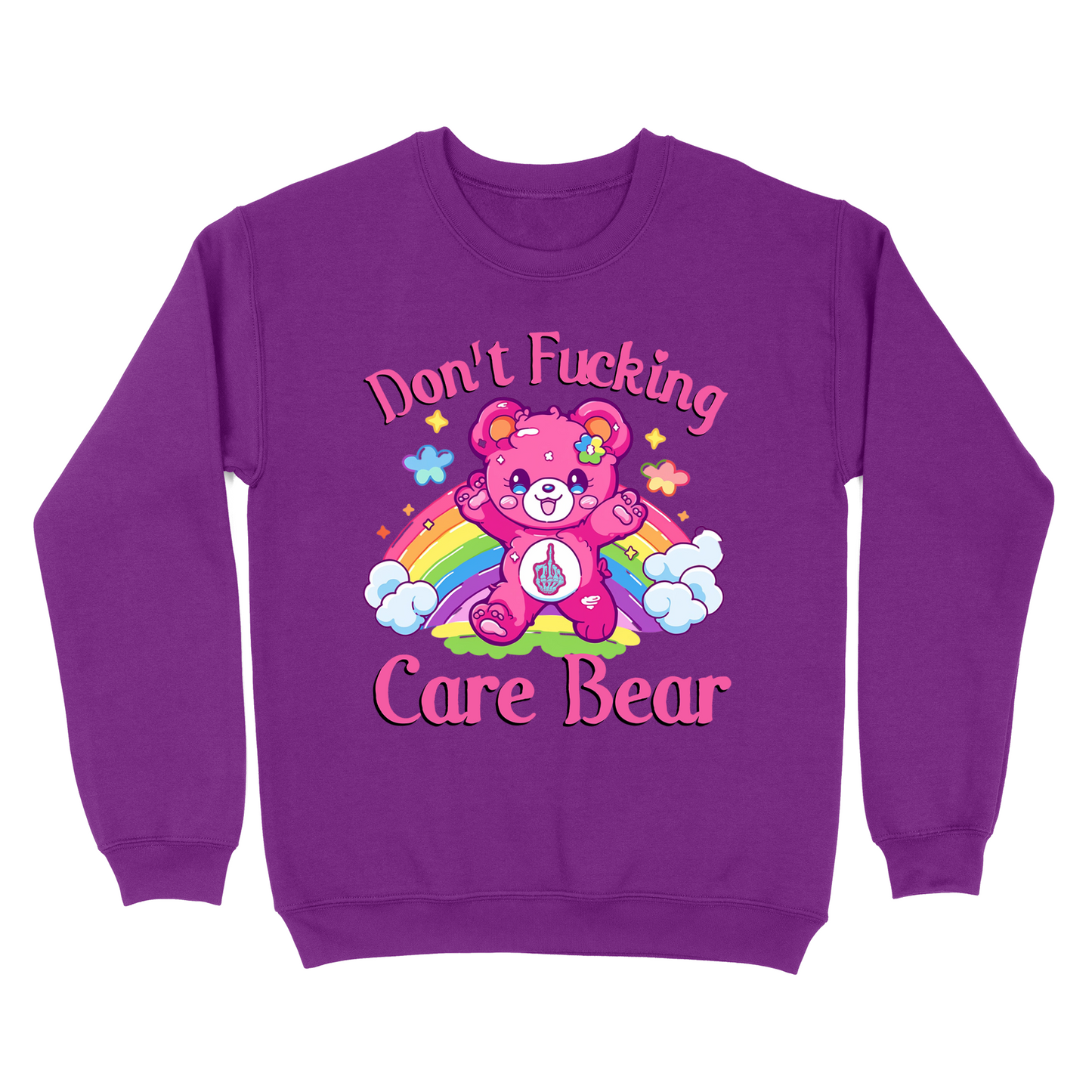 Don't Fucking Care Bear Crewneck